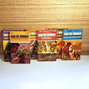 Edgar Rice Burroughs TARZAN Ballantine 1960s Vintage Novels Lot of Six